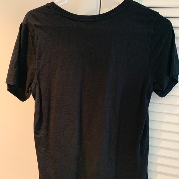 H&M Floral Embroidery Black Tee - Picture 6 of 6